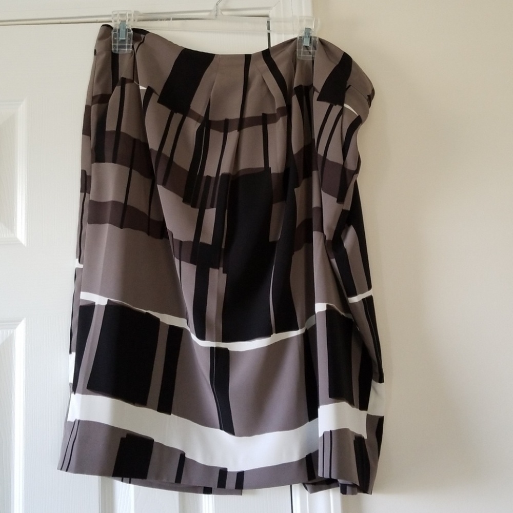 Ellen Tracy Black Combo Skirt  14 NWT